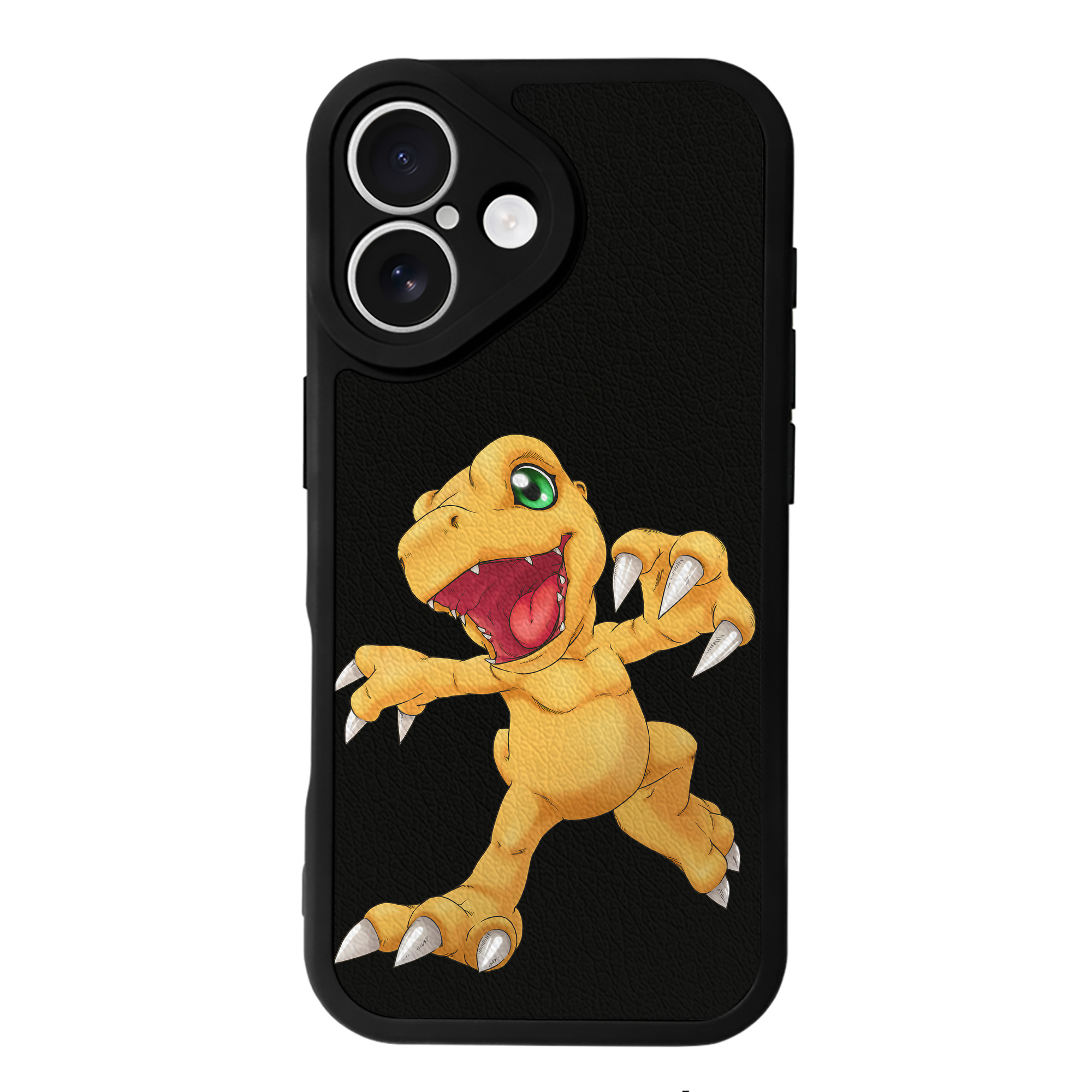 （画像用） Digimon デジタルモンスター/デジモン 【iPhone 16シリーズ対応】シリコンスマホケース（レザー調） 材質：シリコン